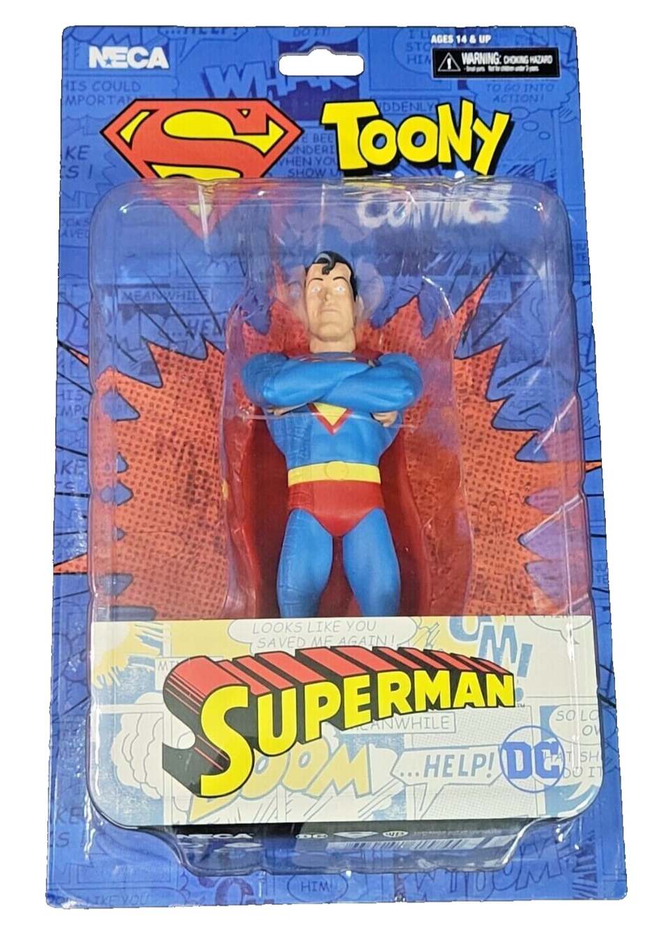 NECA Toony Comics Superman 6-Inch‎ Scale Action Figure with Cutout Backdrop